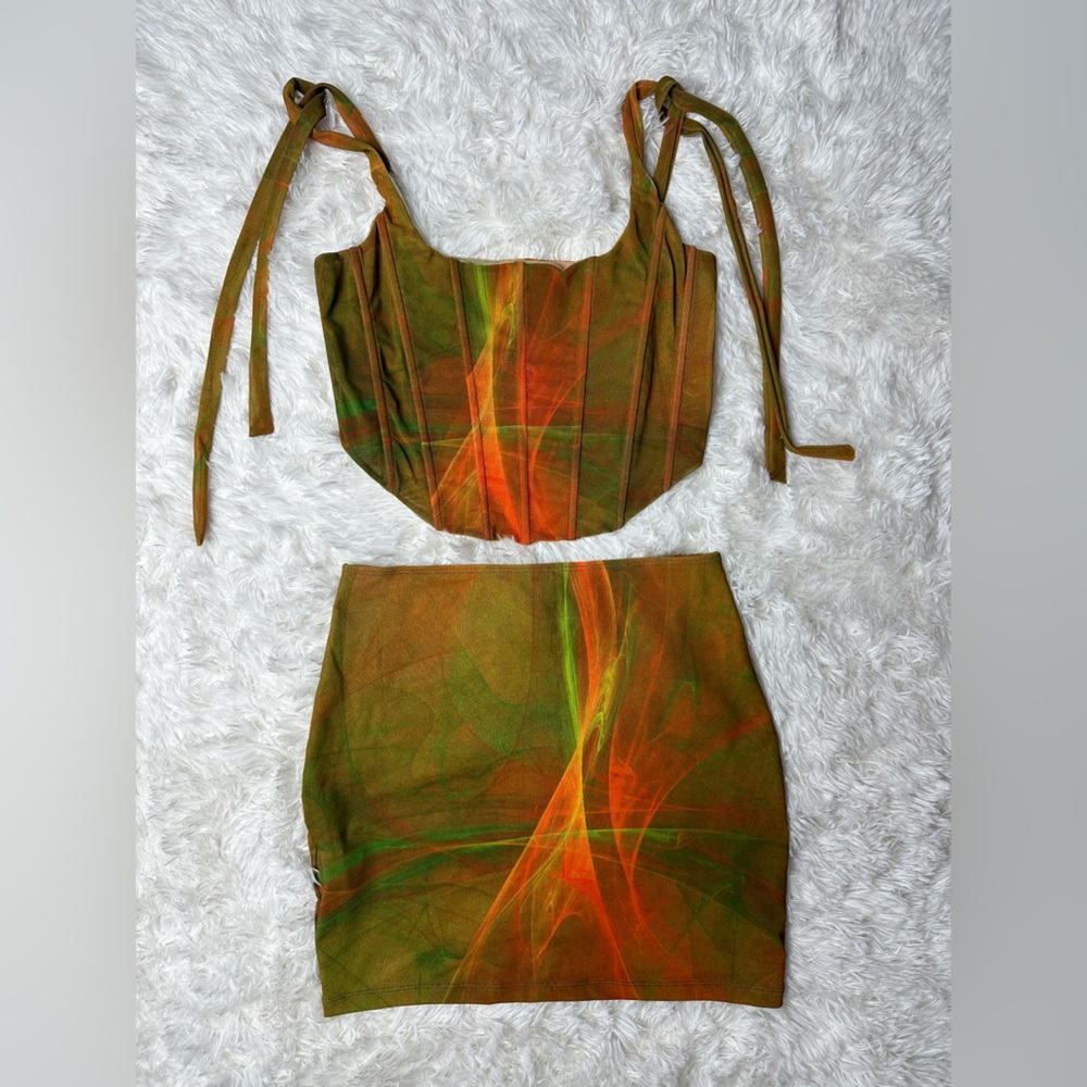 Farai London Two piece Medium Corset and mini skirt